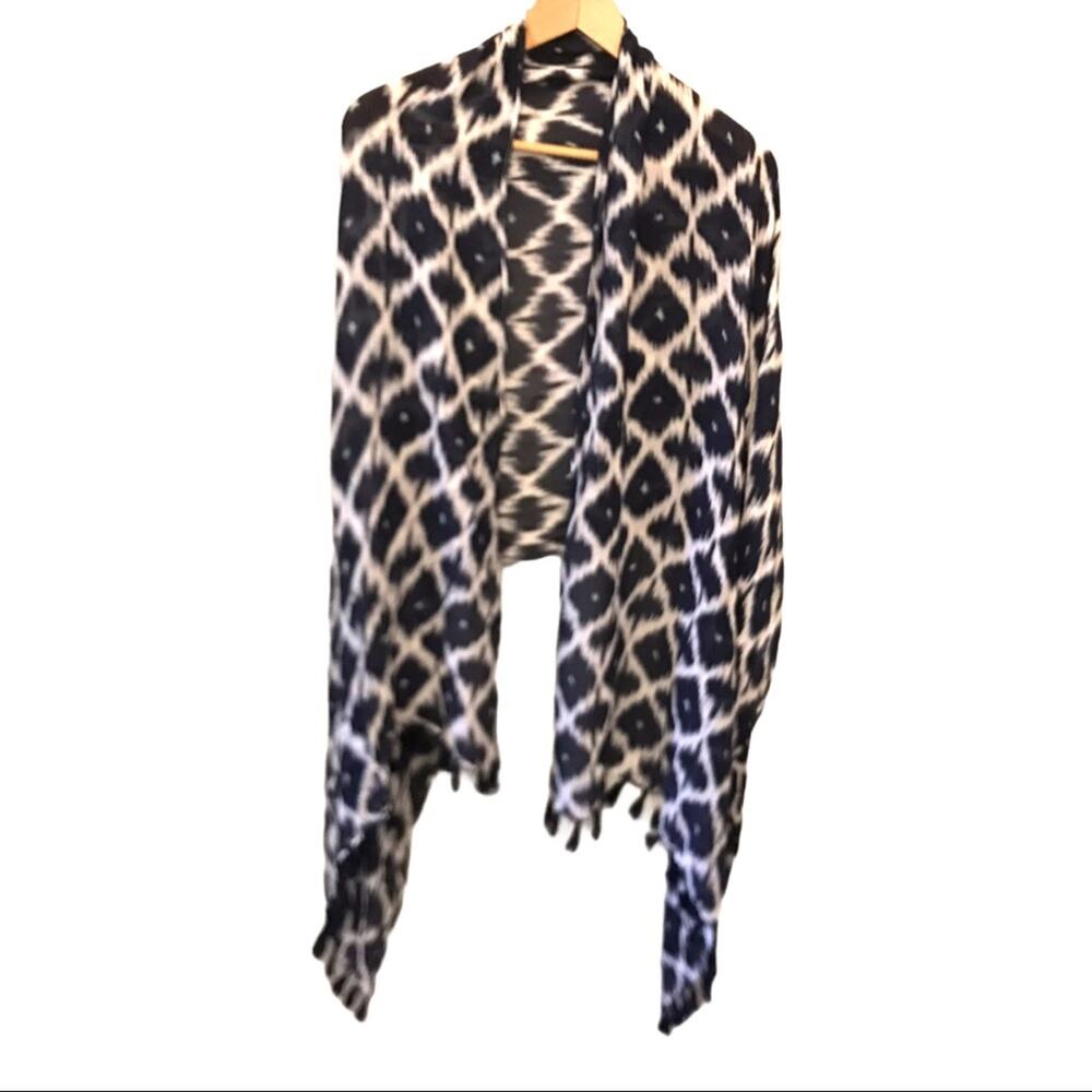 Navy Blue Diamond Boho Scarf
